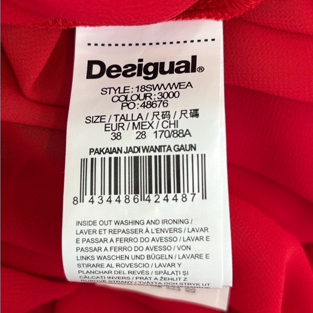 Desigual “Sigrid” sleeveless midi/ maxi patterned dress with ruffles & tassels! - Picture 8 of 9